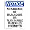Signmission OSHA Notice Sign, 10" H, 7" W, Rigid Plastic, No Storage Of Hazardous Or Flammable Sign, Portrait OS-NS-P-710-V-14862 - alternate 1